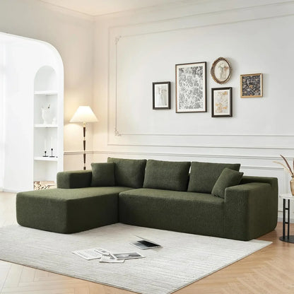 Sherpa Fabric Modular Sectional Couch