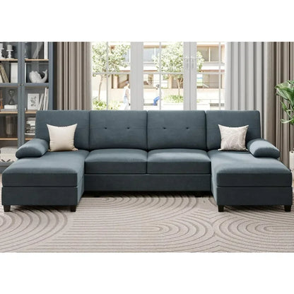 4 Seat U-Shaped Sofa Couch Living Room Furniture