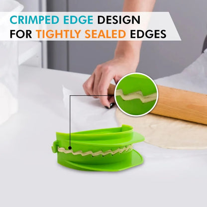 A set of 3 side press - plastic pastry formers and empanadas with crimped shell edges - kitchen tools