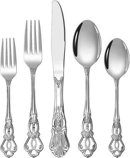 Retro Stainless Steel Silverware Set