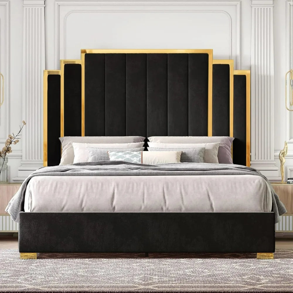 Queen Size Platform Bed Frame and Headboard