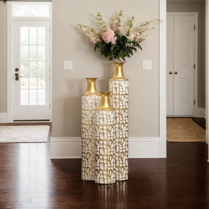 Large Gold Floor Vases Set of Inch Tall Decorative Vase for Home Decor