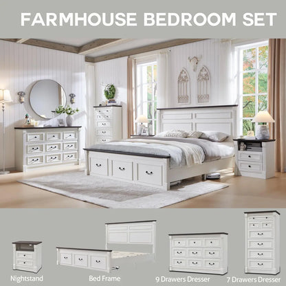Farmhouse 9 level dresser, 55" large Roman column chest of drawers, bedroom, hallway, living room, storage dresser