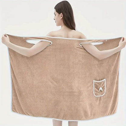 Quick Drying, Wearable Bath Towel For Adults