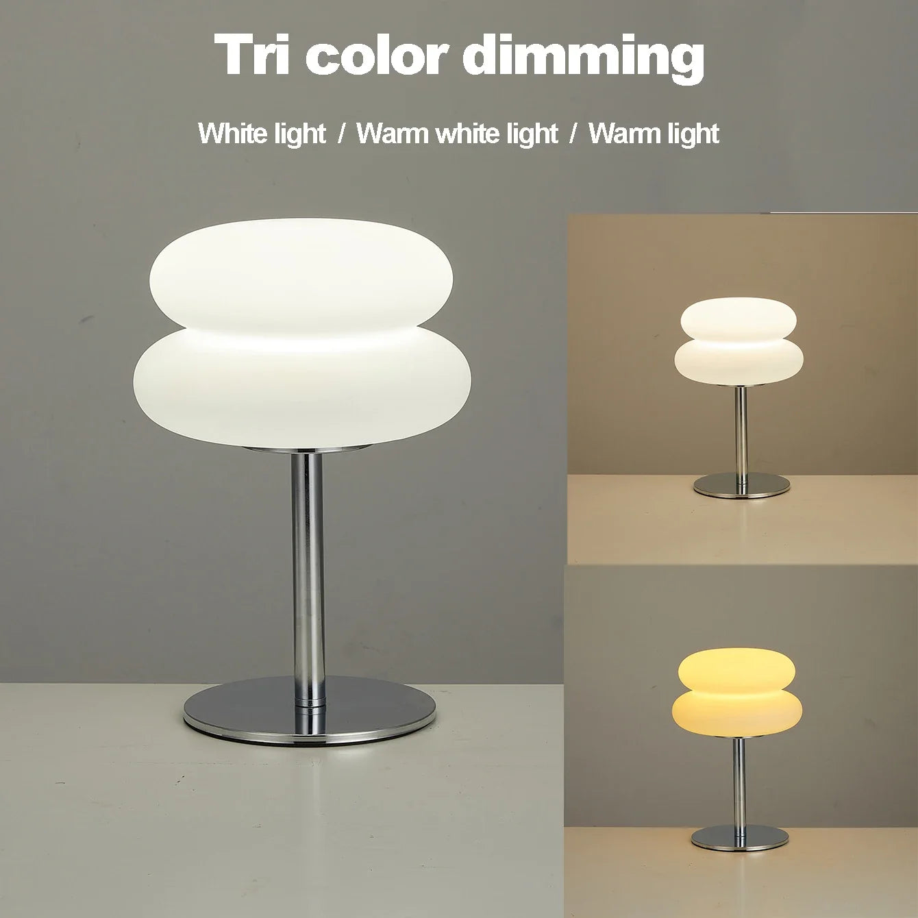 Tri Color Dimming Table Lamp USB plug