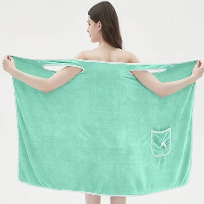 Quick Drying, Wearable Bath Towel For Adults