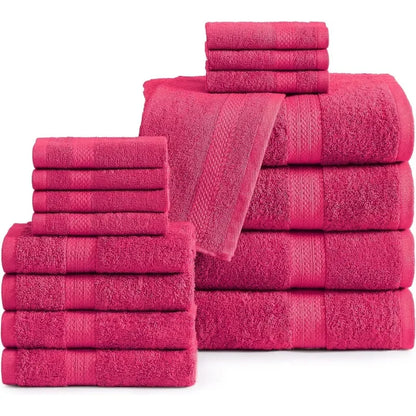 100% Cotton 16 Piece Bath Towels