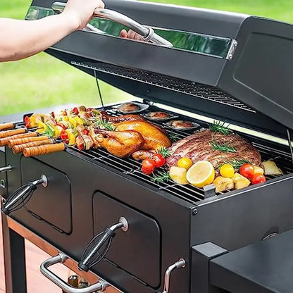 Outdoor Charcoal Grill and BBQ Smoker