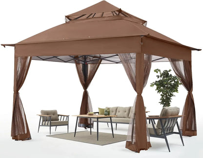 Pop Up Gazebo 13x13Outdoor Canopy Tent with Mosquito Netting