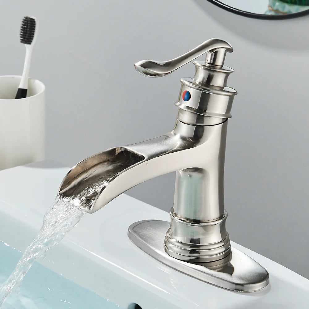 Farmhouse Waterfall Bathroom Faucet