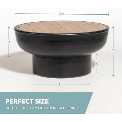 Heavy Duty Fire Pit Table with Lid