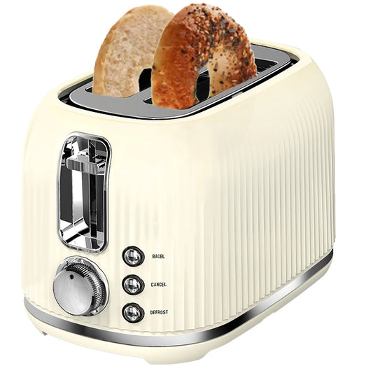 2 Slice Toaster with Extra Wide Slots, Removable Crumb Tray, 6 Browning Options, Auto Shut Off, Frozen Function