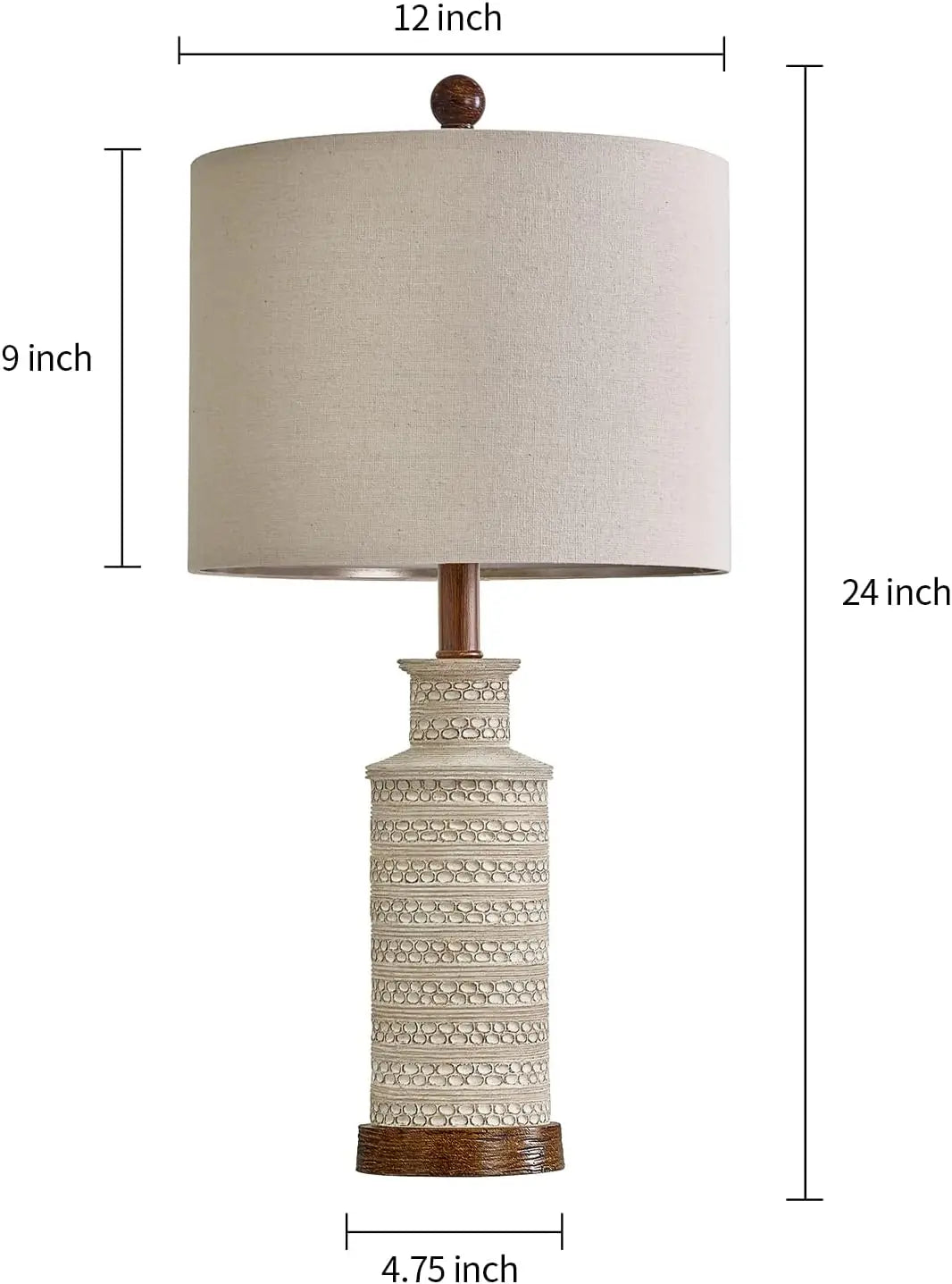 24'' Farmhouse Table Lamp Set of 2