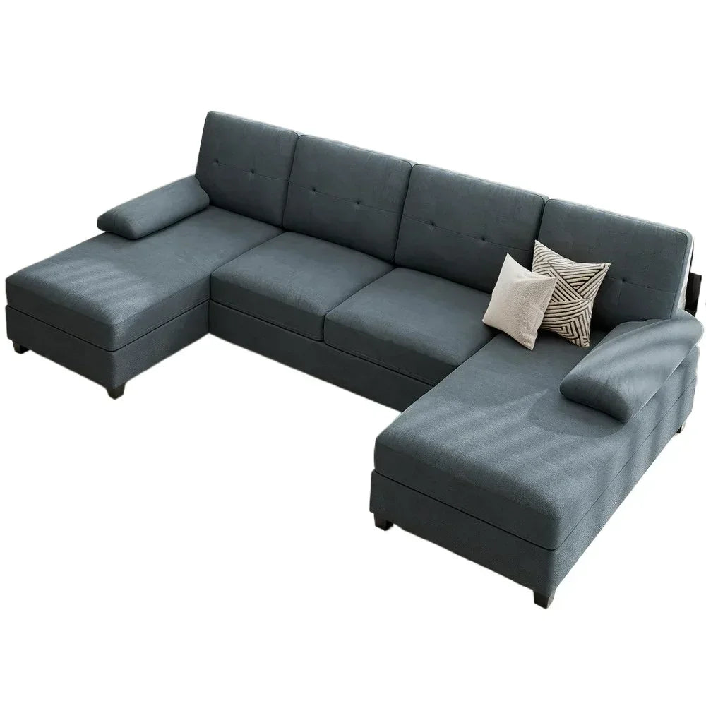 4 Seat U-Shaped Sofa Couch Living Room Furniture