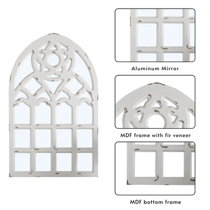 Decorative with Wood Framed,Large Retro Farmhouse Mirrors for Kitchen, Entryway ,Living Room
