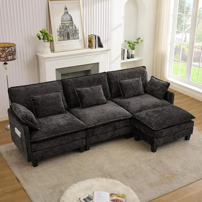 Living Room Sofa, Modular Sectional Sofa, 113" L Shaped Couch Set