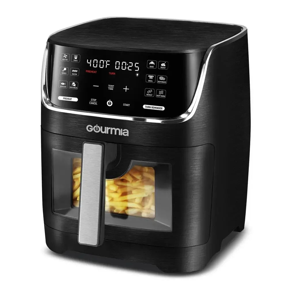 8QT Air Fryer with 12 Presets Extra-Large Capacity Window & Light FryForce 360 Technology Preheat