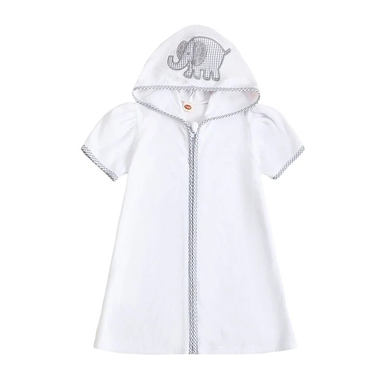 Children's Robe with Cute Animal Embroidery Robe