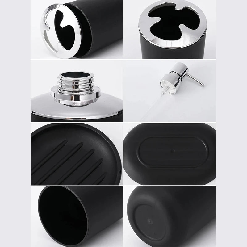 4 piece black bathroom kit