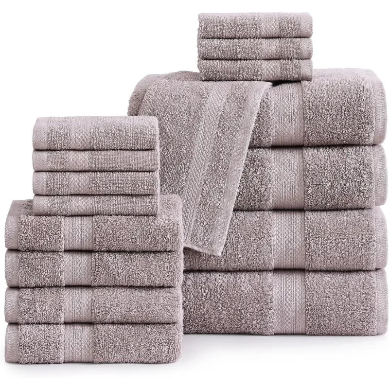 100% Cotton 16 Piece Bath Towels