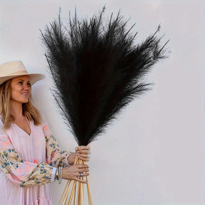 4 Pcs Artificial Pampas Grass Large Stems 43'' Tall