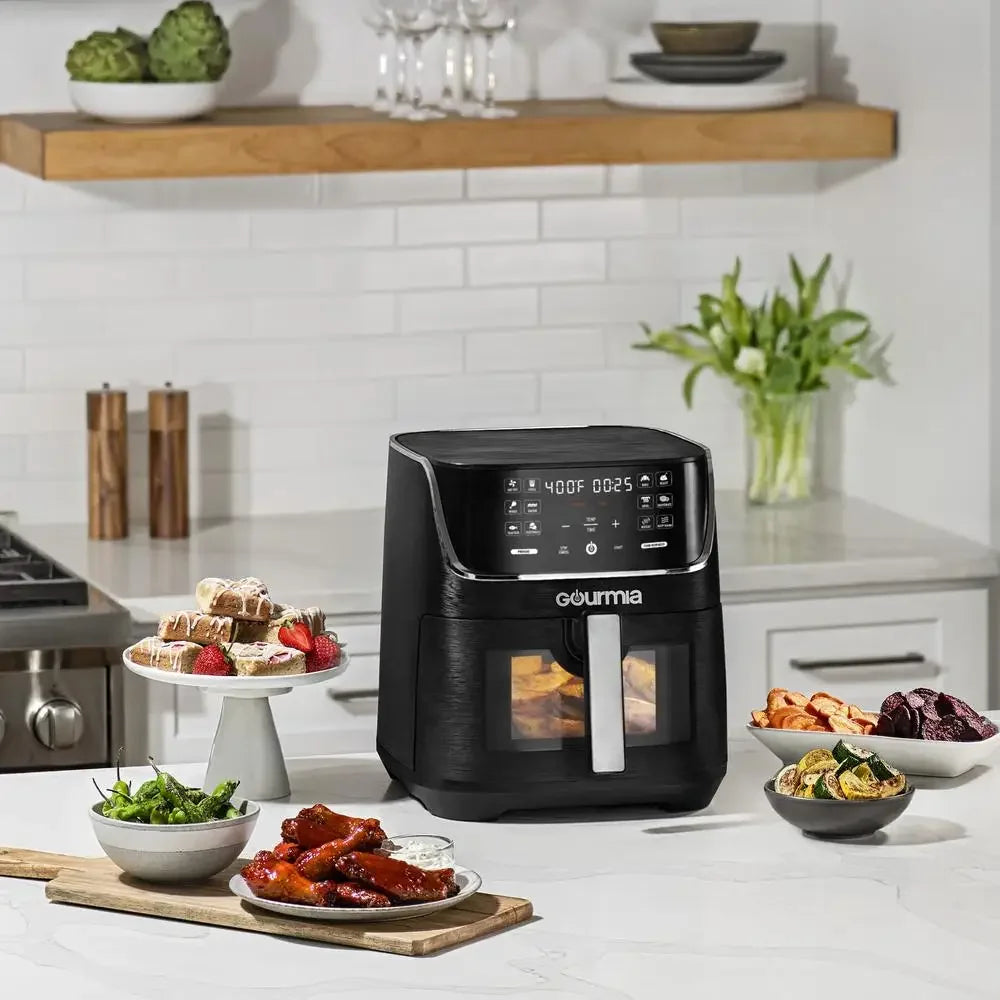 8QT Air Fryer with 12 Presets Extra-Large Capacity Window & Light FryForce 360 Technology Preheat
