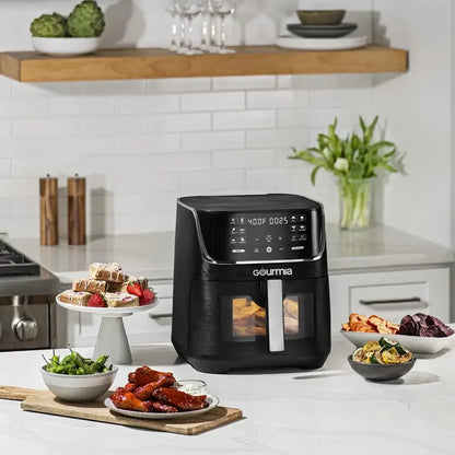 8QT Air Fryer with 12 Presets Extra-Large Capacity Window & Light FryForce 360 Technology Preheat